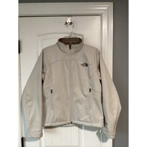 The North Face Jacket Adult S White Outdoors Hiking Logo Softshell Apex Womens